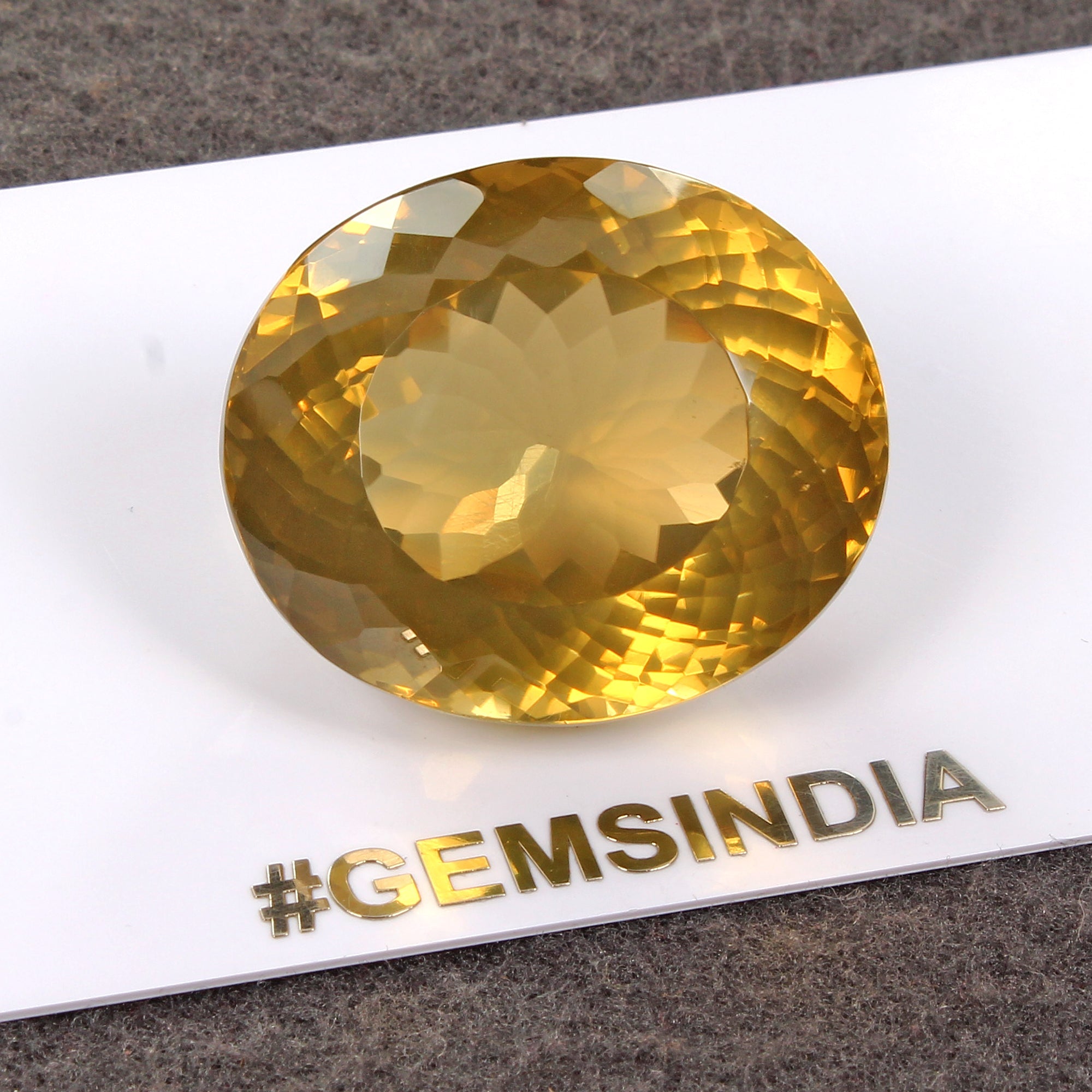 99.45 Cts Natural Untreated Golden Yellow Citrine Oval Cut Loose Gem For Pendant