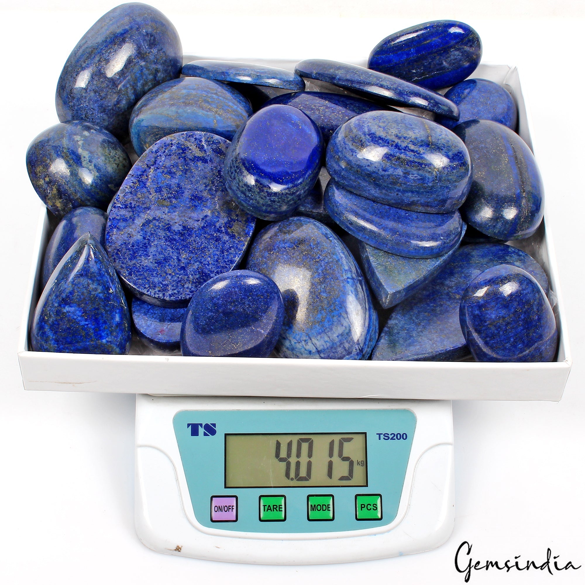 4 Kilo Natural Blue Lapis Lazuli Gold Flecks Mix Cabochon Wholesale Lot ~29 Pcs