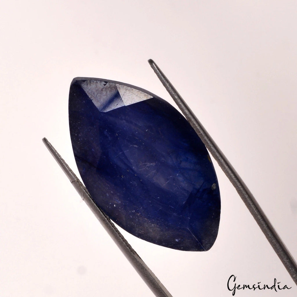 Certified 38.20 Cts Natural Blue Sapphire Marquise Cut AAA Grade Ceylon Gemstone