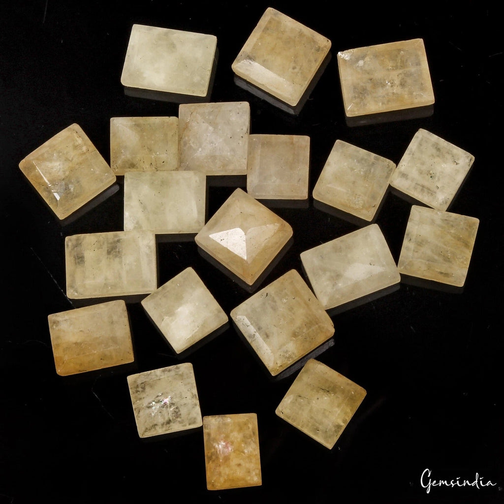 281.60 Ct Natural Untreated Yellow Beryl Baguette Cut Faceted Loose Gem Lot 20Pc