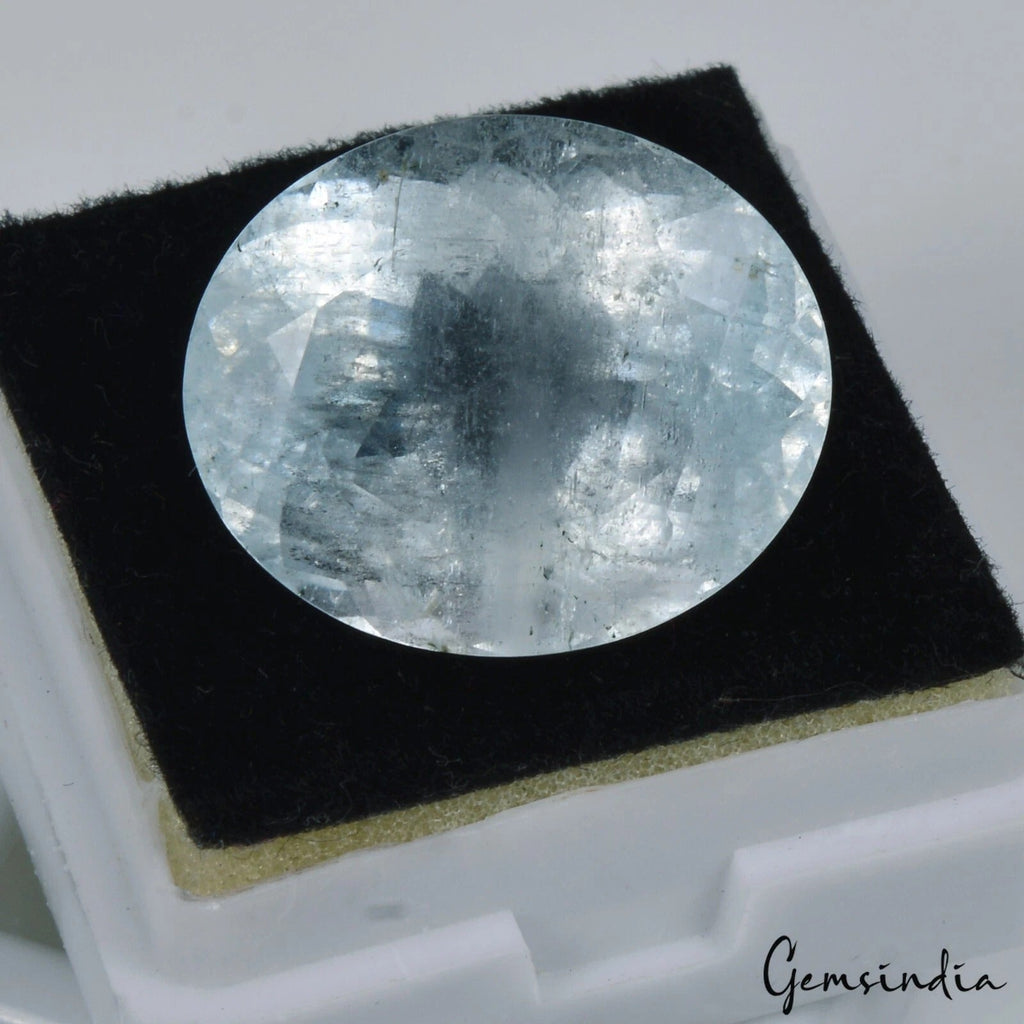 Certified 16.80 Cst Natural Brazilian Aquamarine Loose Cut Faceted Large Gem
