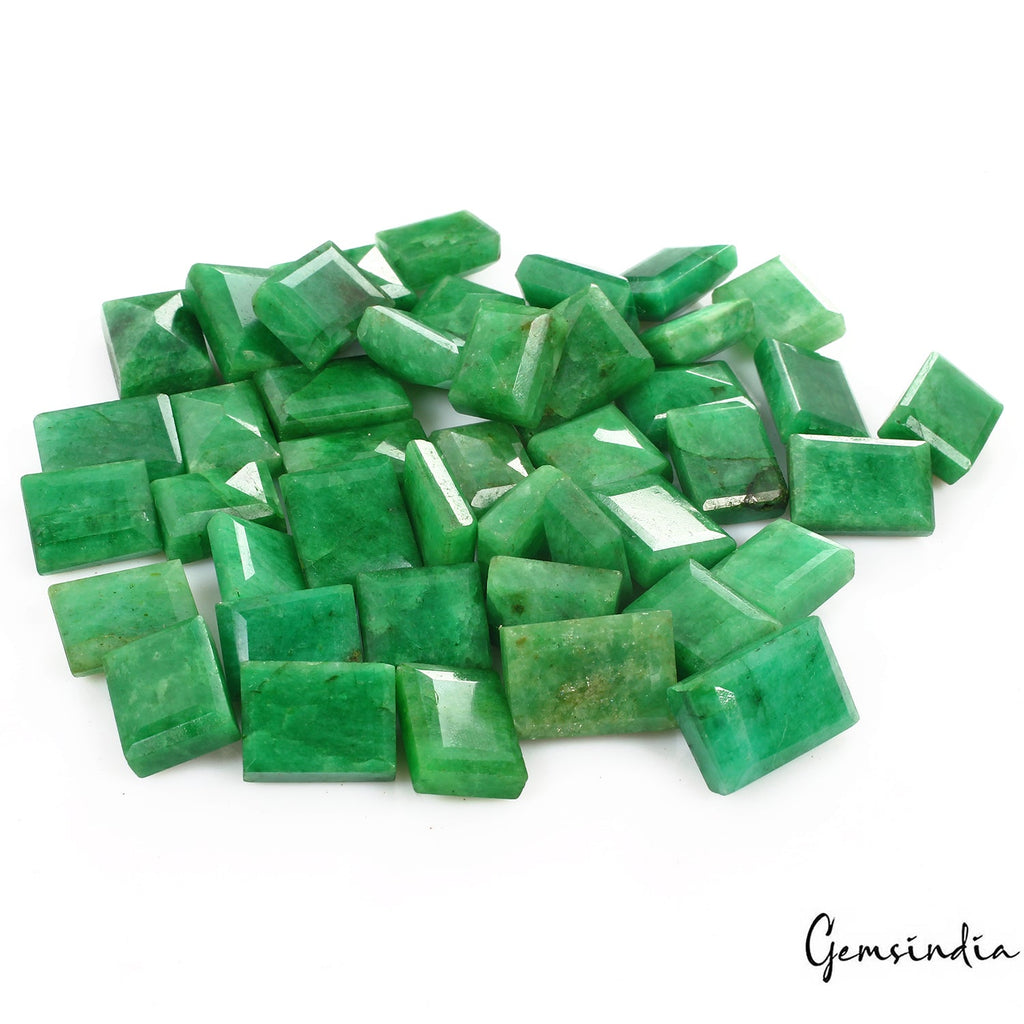 Certified 700 Cts/44 Pcs Natural Brazilian Top Green Emerald Baguette Cut Gems