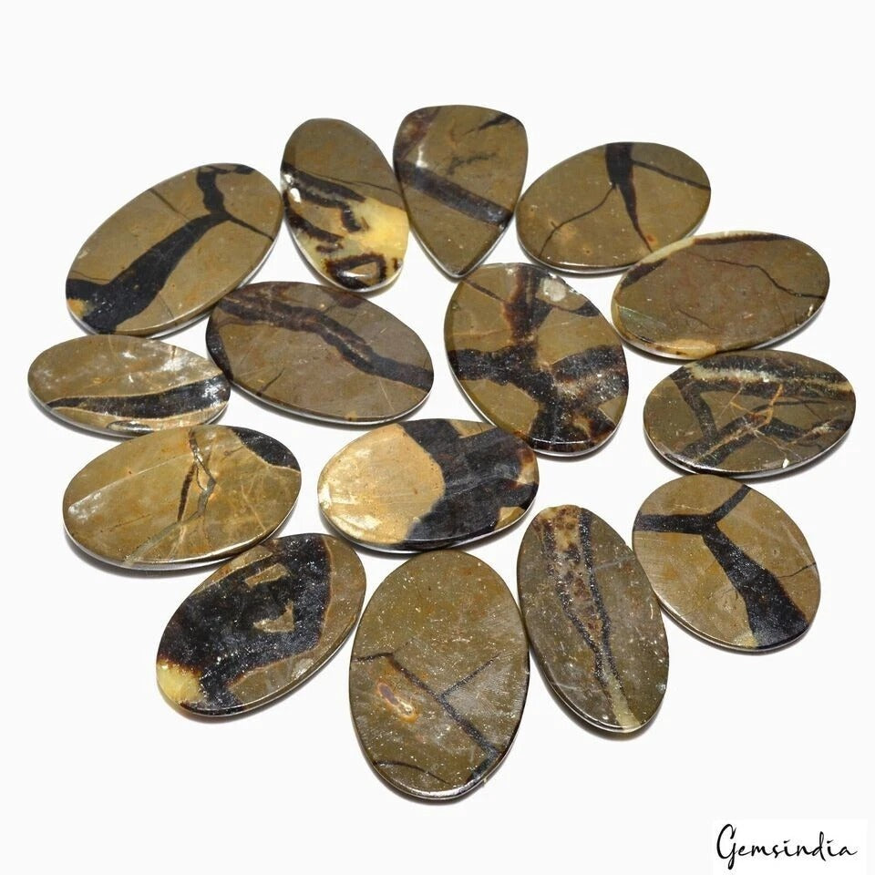 15 Pcs Natural Septarian Designer Untreated 35-45mm Cabochon Huge Gemstones Lot