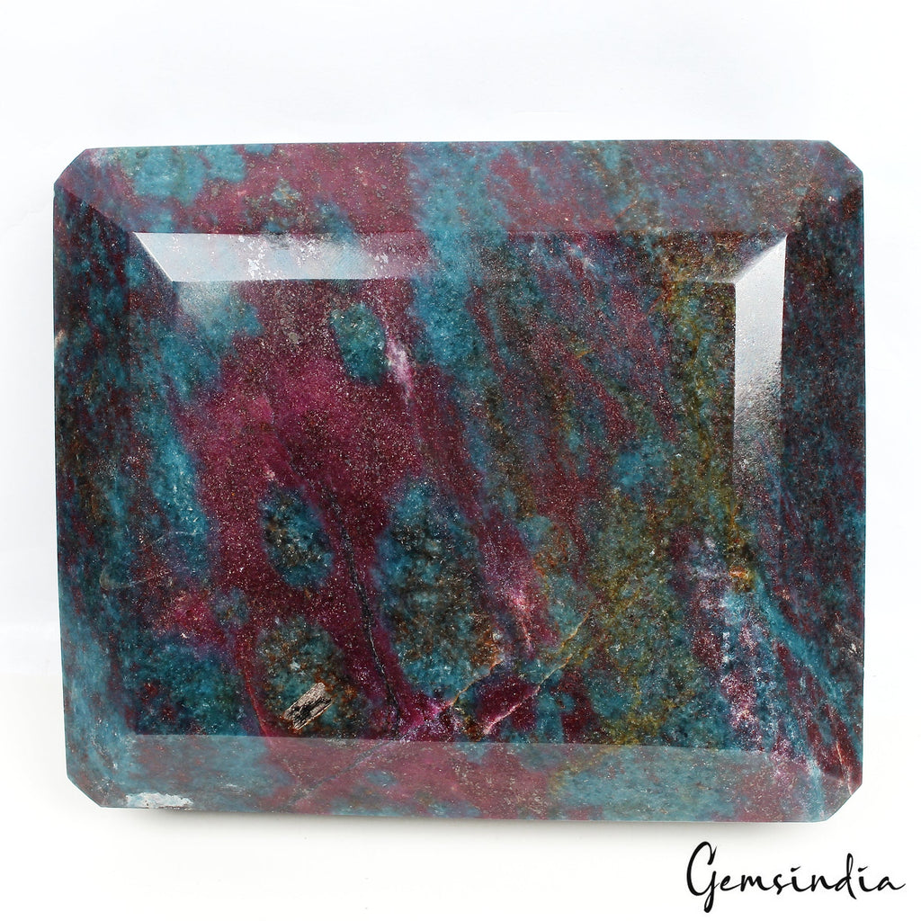 3.9 Kilo Natural Untreated Ruby Kyanite Octagon Cut Large Collectible Gemstone