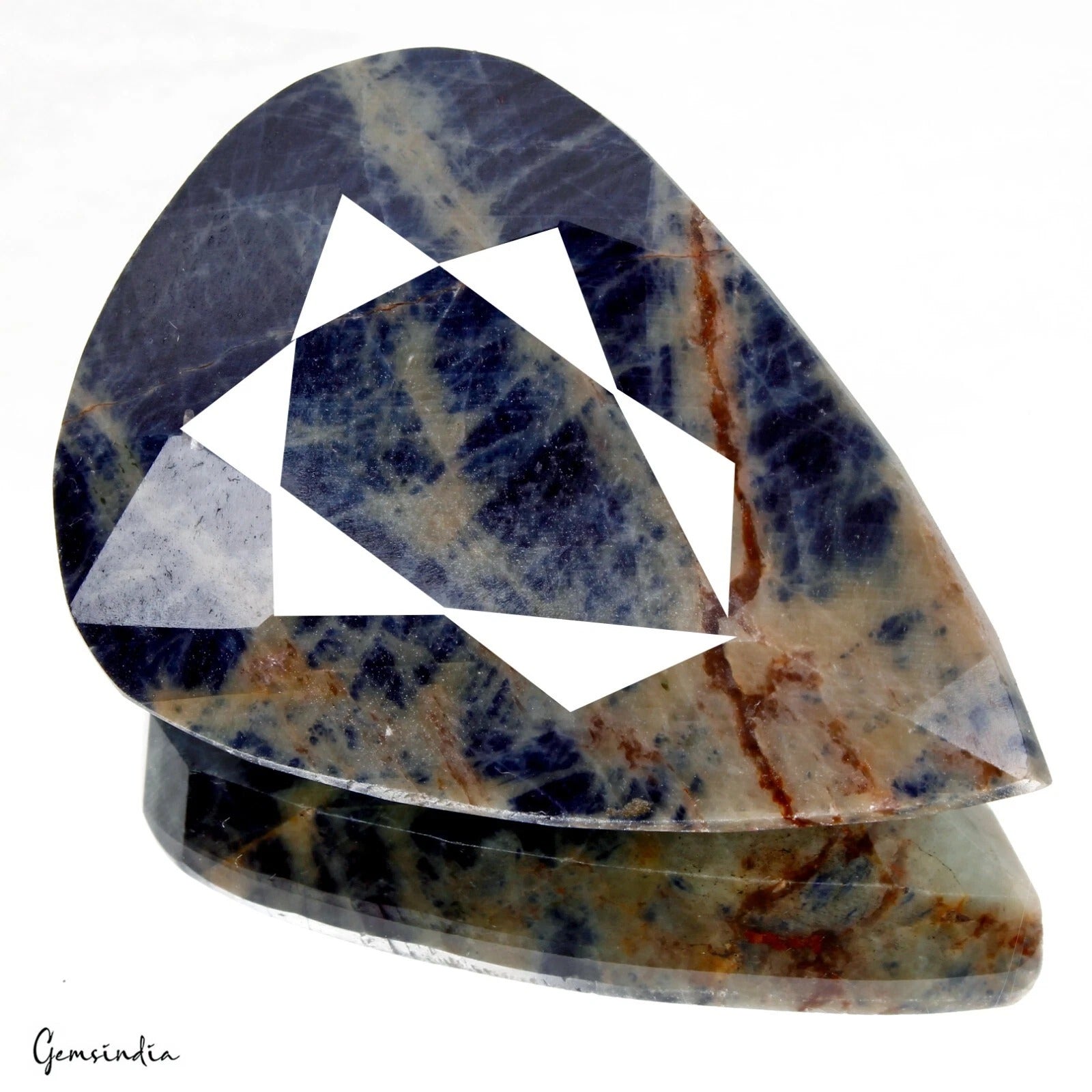 Blue Sapphire Loose Gemstone, Untreated — 72 x 51 x 21mm, 790 Ct