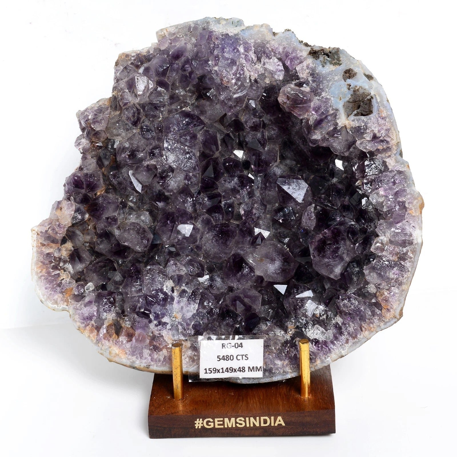 Amethyst Crystal Cluster, Untreated, Purple — 159x149x48 mm, 5480 Ct, Uruguay