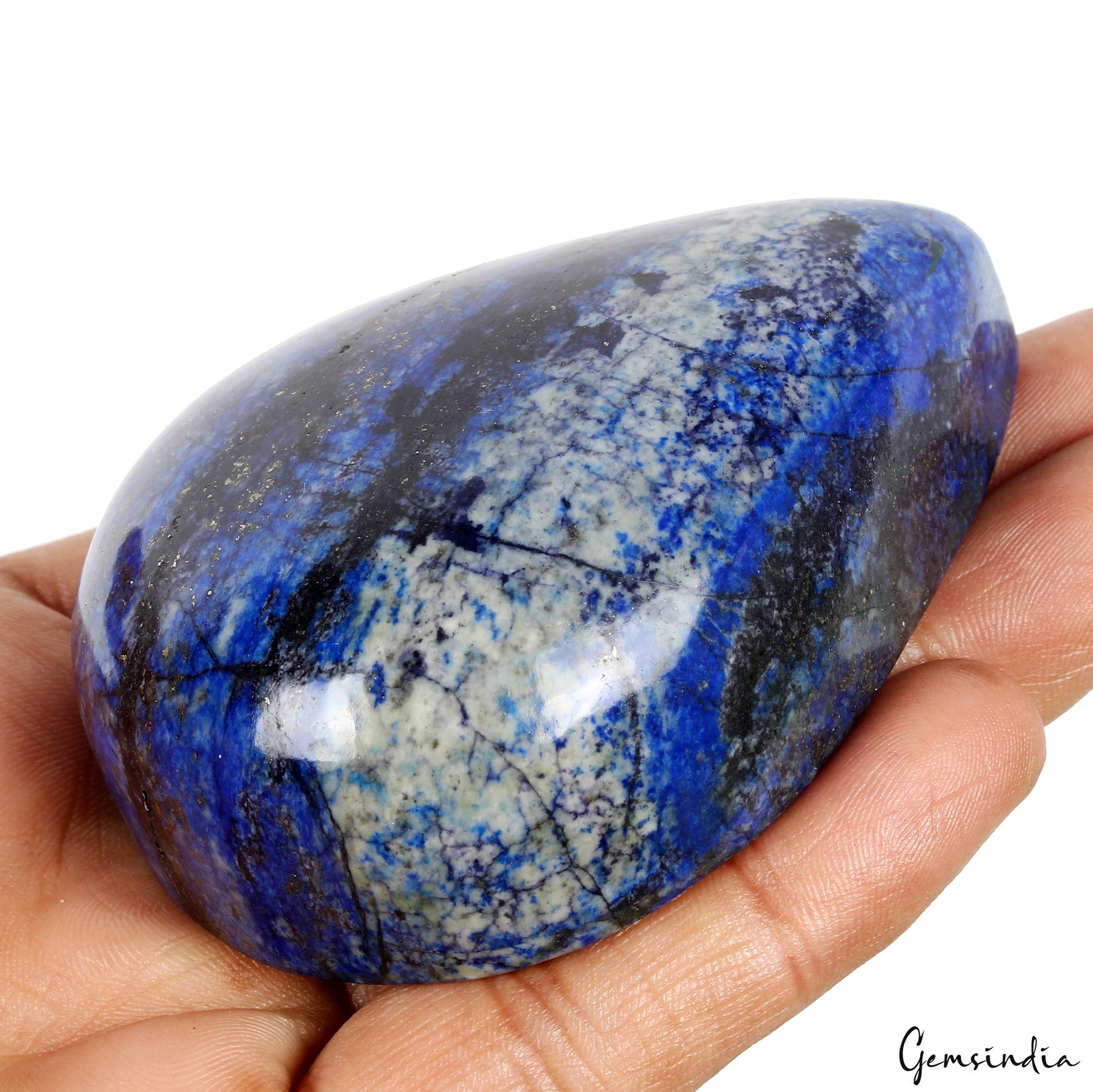 1000 Cts Natural Blue Grey Lapis Lazuli Pear Cabochon Huge Size Loose Gemstone
