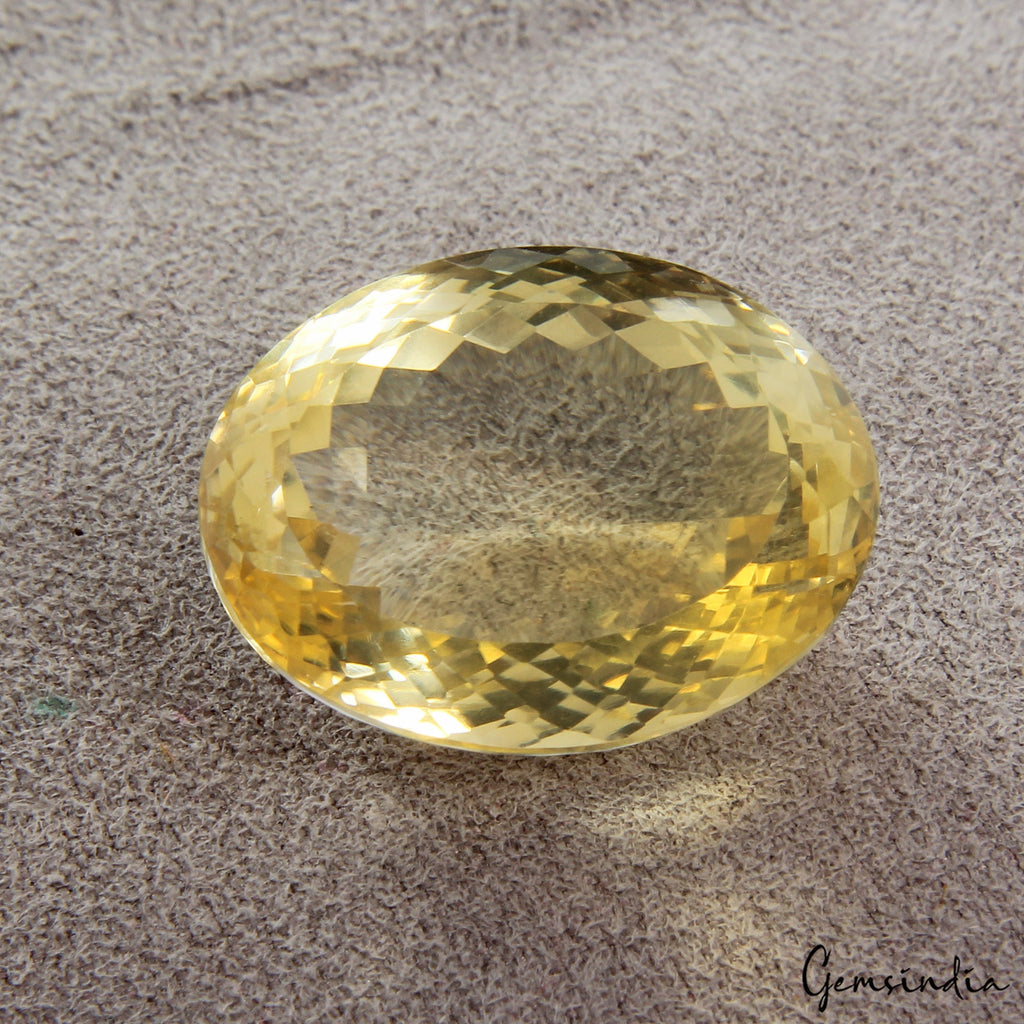 VVS 36.40 Ct Natural Lemon Quartz Citrine Pendant Size Loose Certified Gemstone