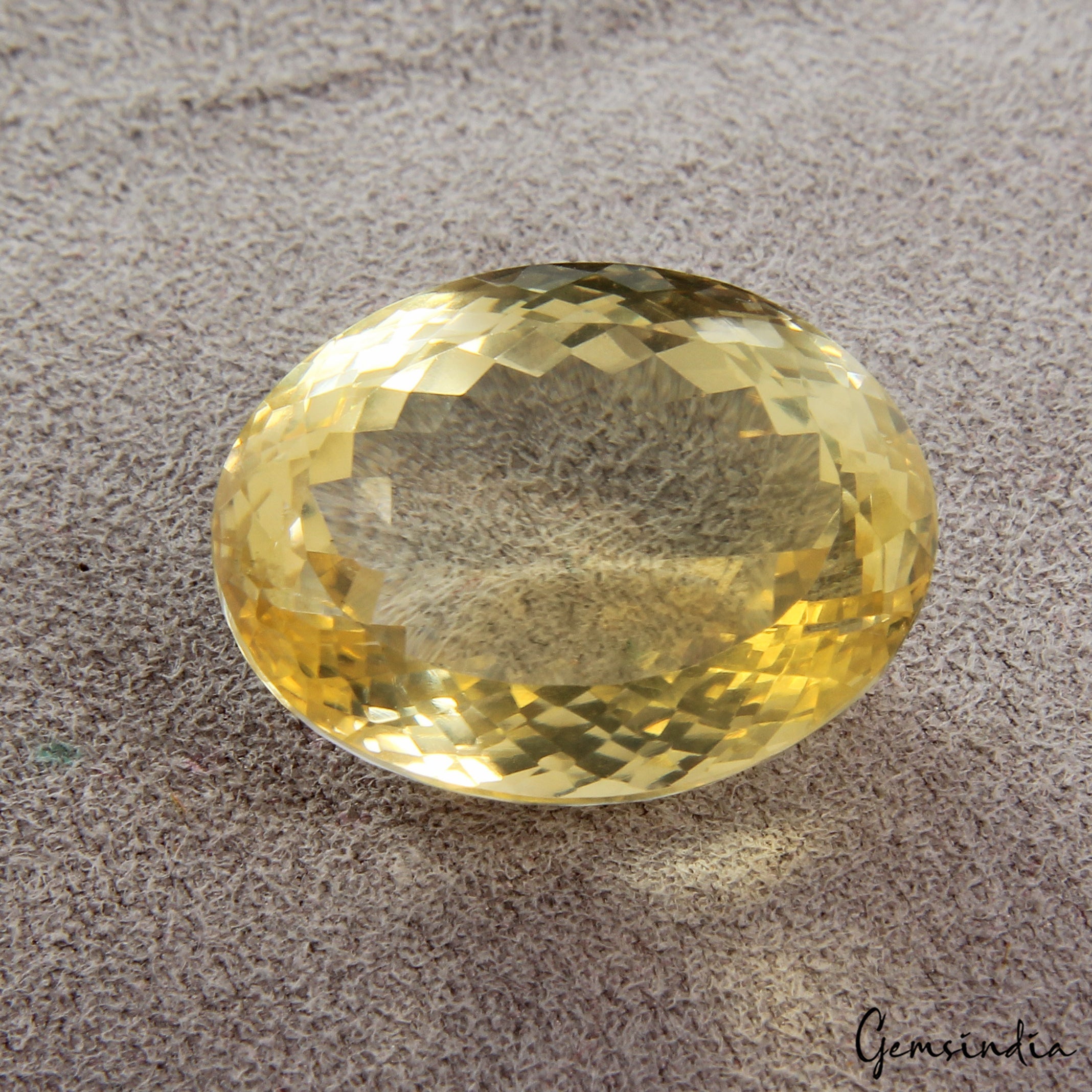 VVS 36.40 Ct Natural Lemon Quartz Citrine Pendant Size Loose Certified Gemstone