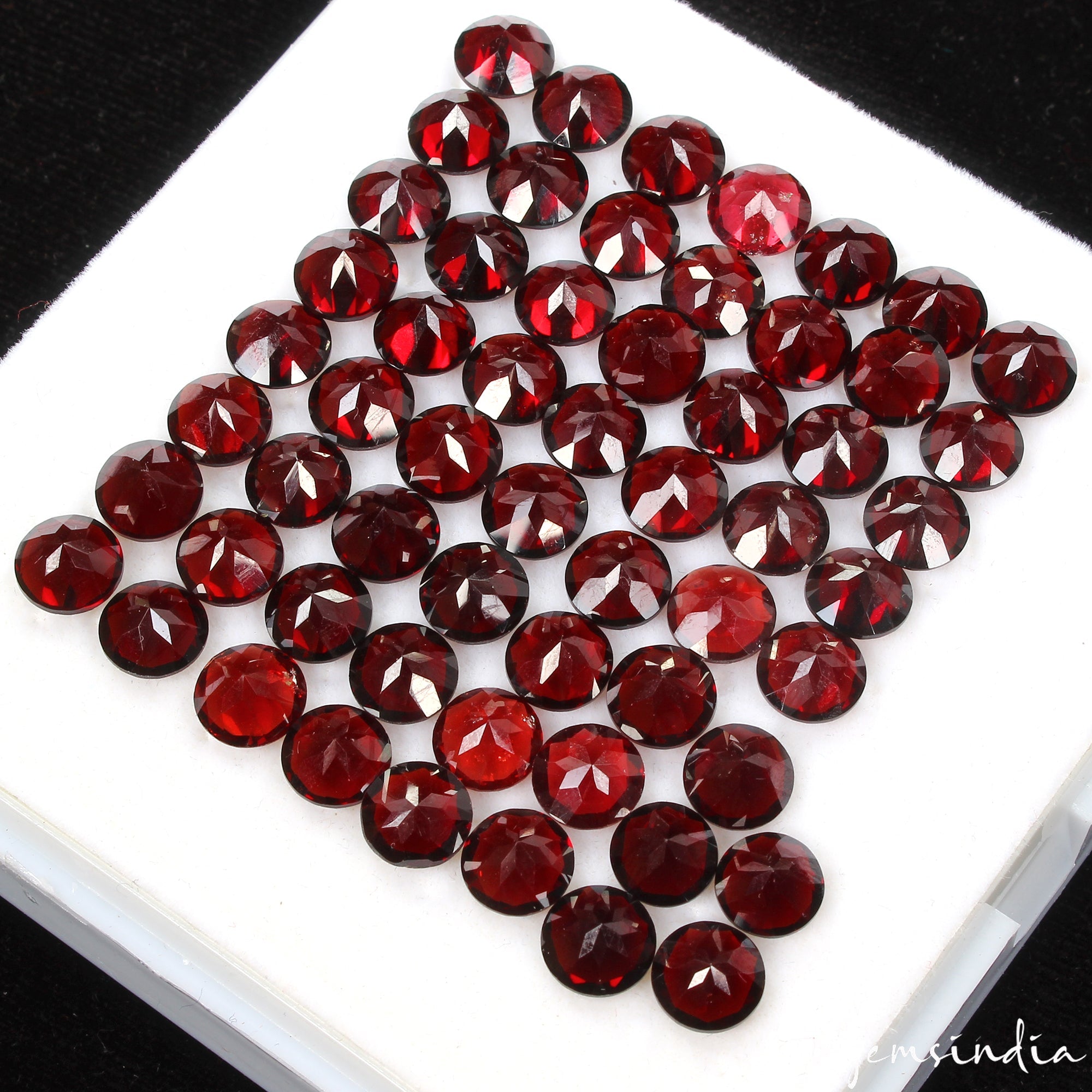 120.50Ct/58 Pcs Natural Untreated Rhodolite Garnet Round Cut 7mm Loose Gems Lot