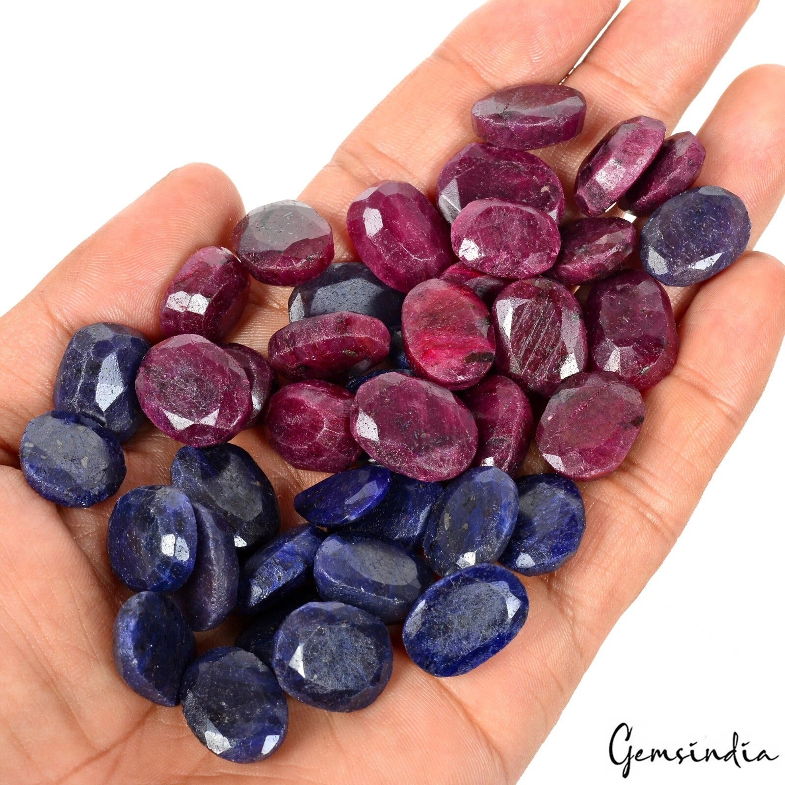 Ruby Lot, Loose Gemstone, Red — 40 Pieces, 15mm to 19mm, 770 Ct, Madagascar