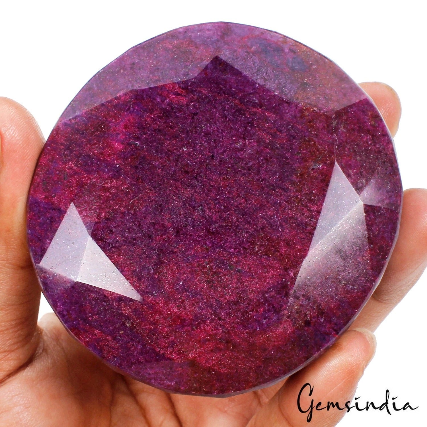 Ruby Loose Gemstone, Color Enhanced, Red — 81x76x35 mm, 2600 Ct, Madagascar