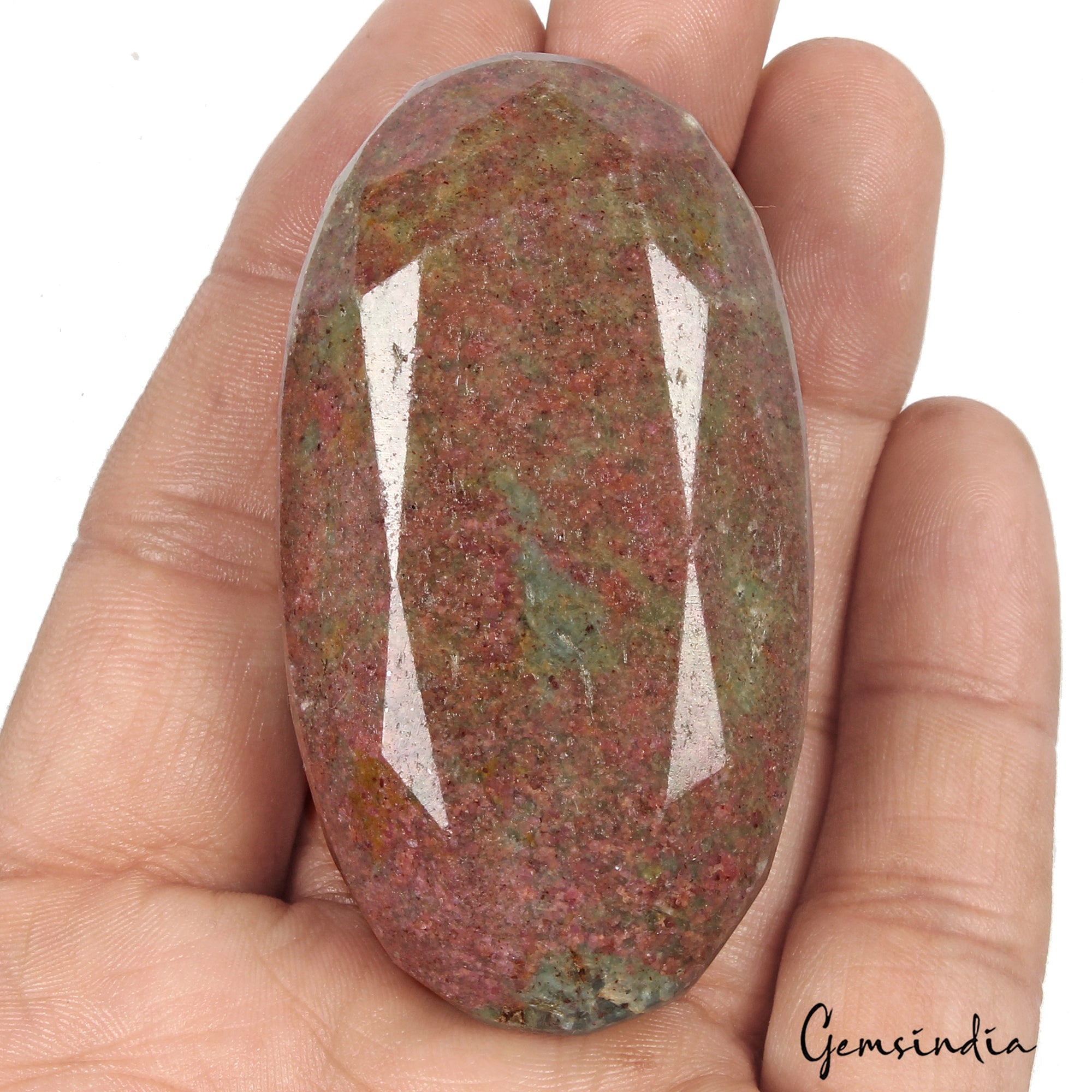 680 Ct Natural Untreated Ruby Fuchsite Oval Cut Faceted Earth Mined Loose Gems
