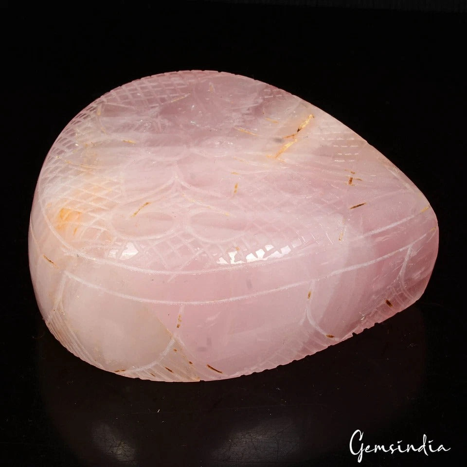 Rose Quartz Loose Gemstone, Pink — 92x84x37 mm, 2440 Ct, Madagascar