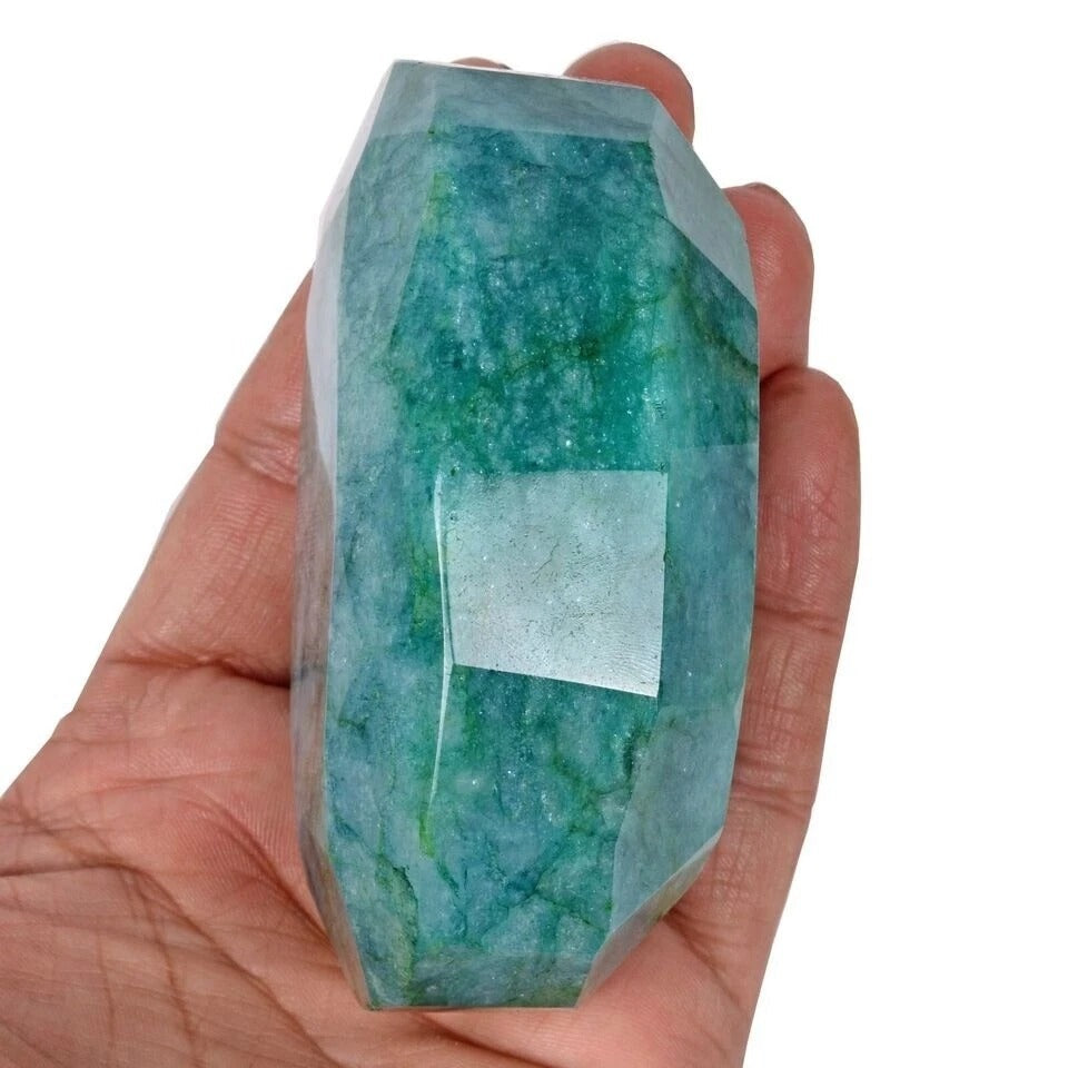 2690 Ct Natural Brazilian Green Blue Emerald Oval Faceted Earth Mined Loose Gems