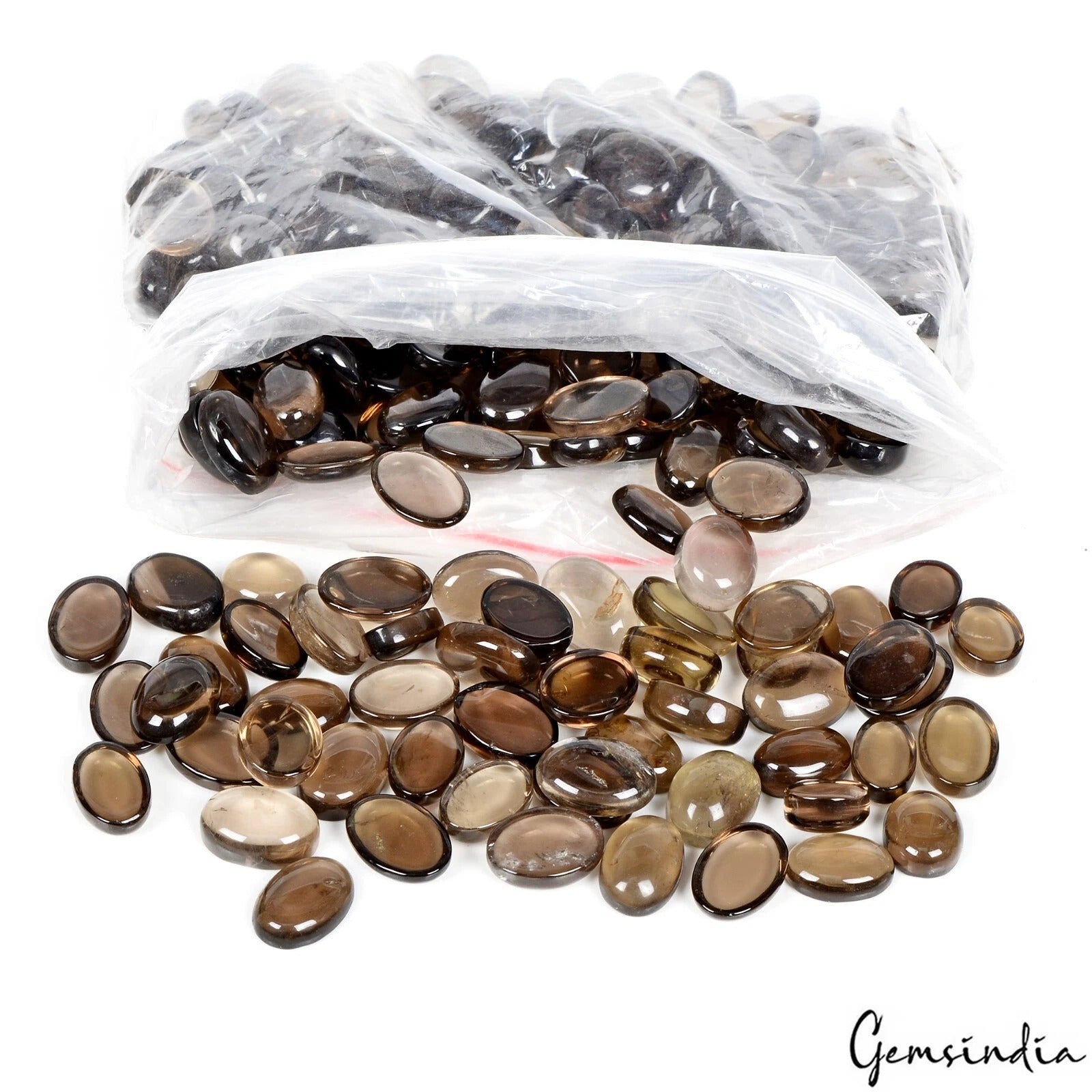 1020 Ct Natural Brown Smoky Quartz Oval Cabochon Loose 10-14mm Gemstones~227 Pcs