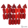 107.50 Ct/20 Pcs Taiwan Coral Hand Carved Ganesha Loose 10mm-15mm Gems For Rings