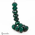 210 Ct Natural Green Emerald Round Faceted Cut Drilled 14-16mm Huge Beads~ 12 Pc