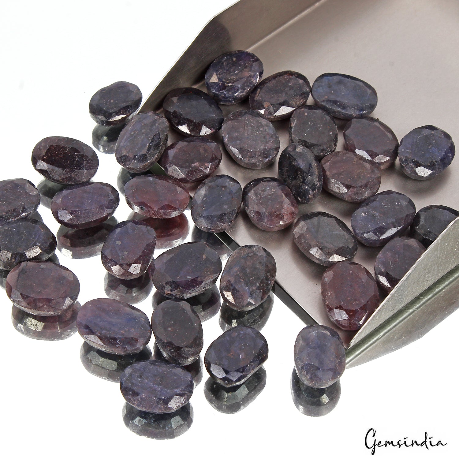 650 Ct Natural Blue Sapphire Oval Cut Faceted Loose Wholesale Gemstone Lot 34 Pc