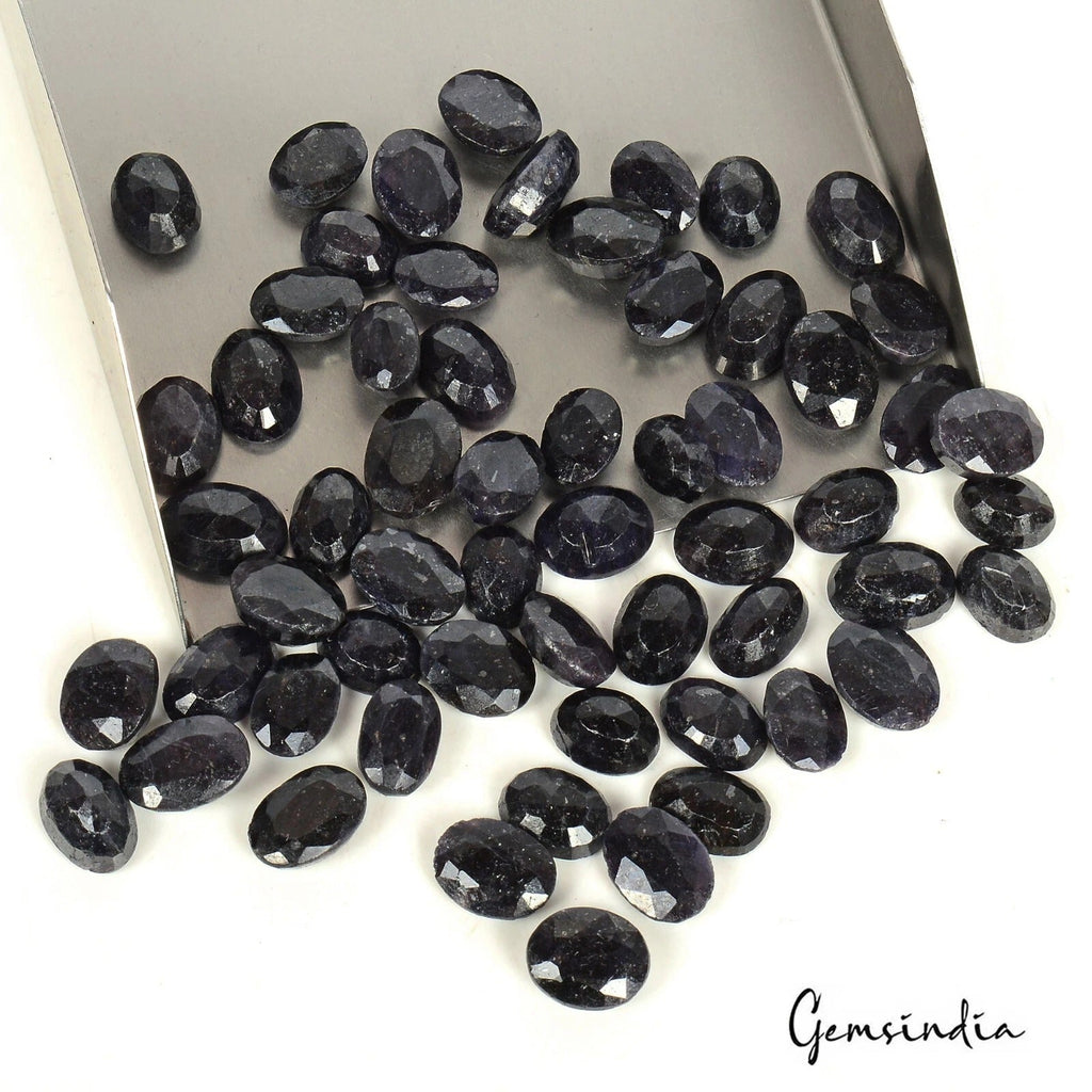Natural Blue Sapphire Oval Faceted Wholesale Loose Gemstone Lot 390 Ct/ 59 Pcs