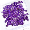 30.40 Cts/99 Pcs Natural Untreated Purple Amethyst 4-5mm Oval Cab Loose Gems Lot