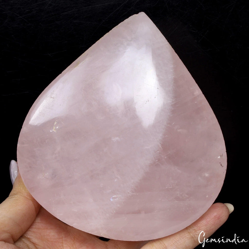 3650 Cts Natural Pink Rose Quartz Hand Crafted Loose Magnificent Pear Gemstone