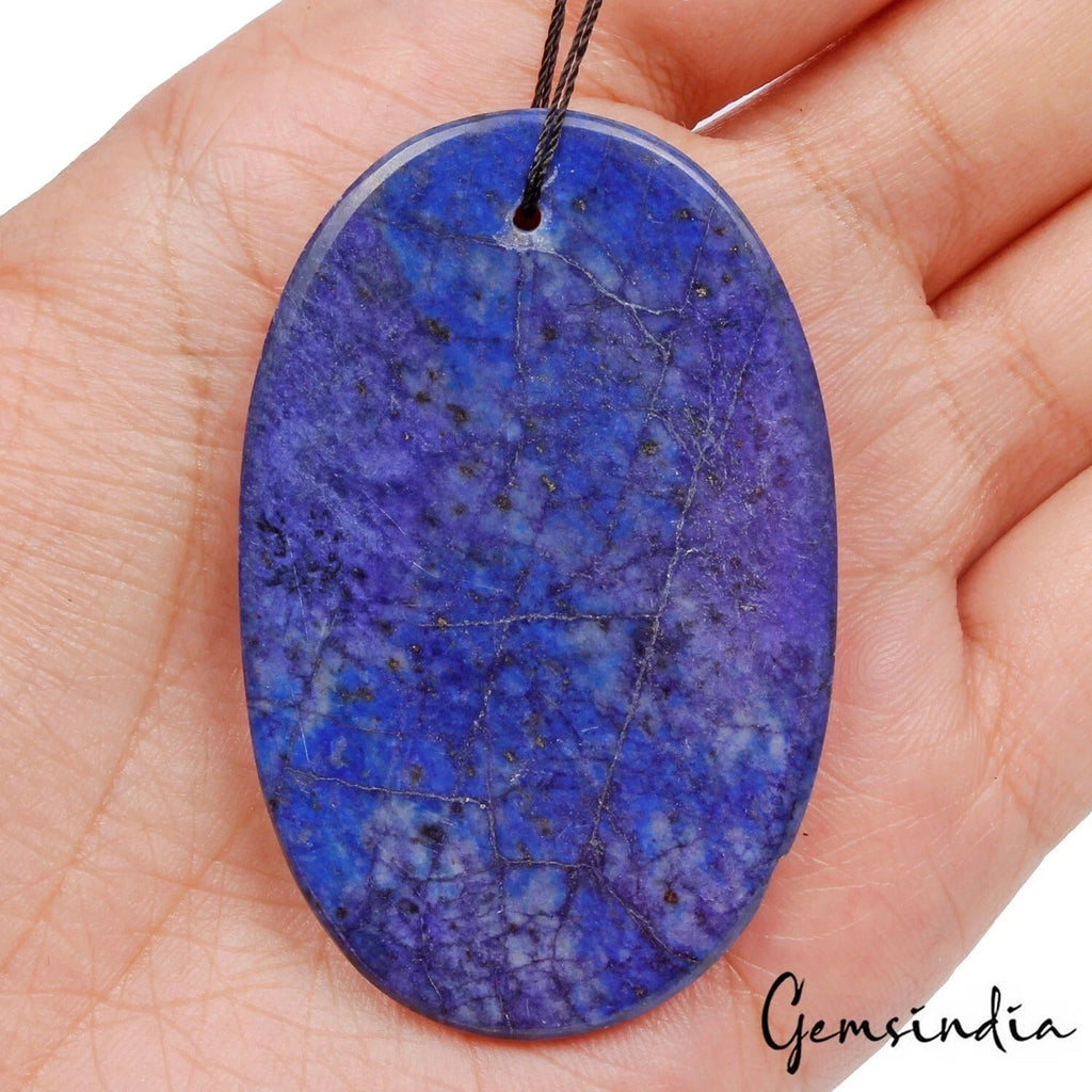136.60 Ct Natural Blue Lapis Lazuli Oval Cabochon Side Drilled Briolette Gems