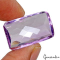 30.10Ct VVS Natural Amethyst Cushion Checker Cut Purple Untreated Loose Gemstone