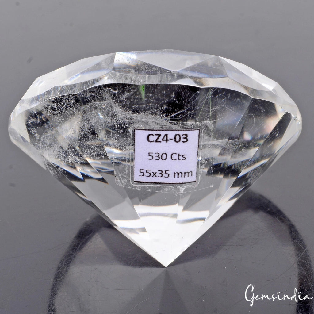 Quartz Loose Gemstone, Untreated, White — 55x35 mm, 530 Ct, Brazil