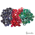 400 Ct/100 Pc Natural Multi Color Emerald Ruby Sapphire Mix Cut Gems For Jewelry