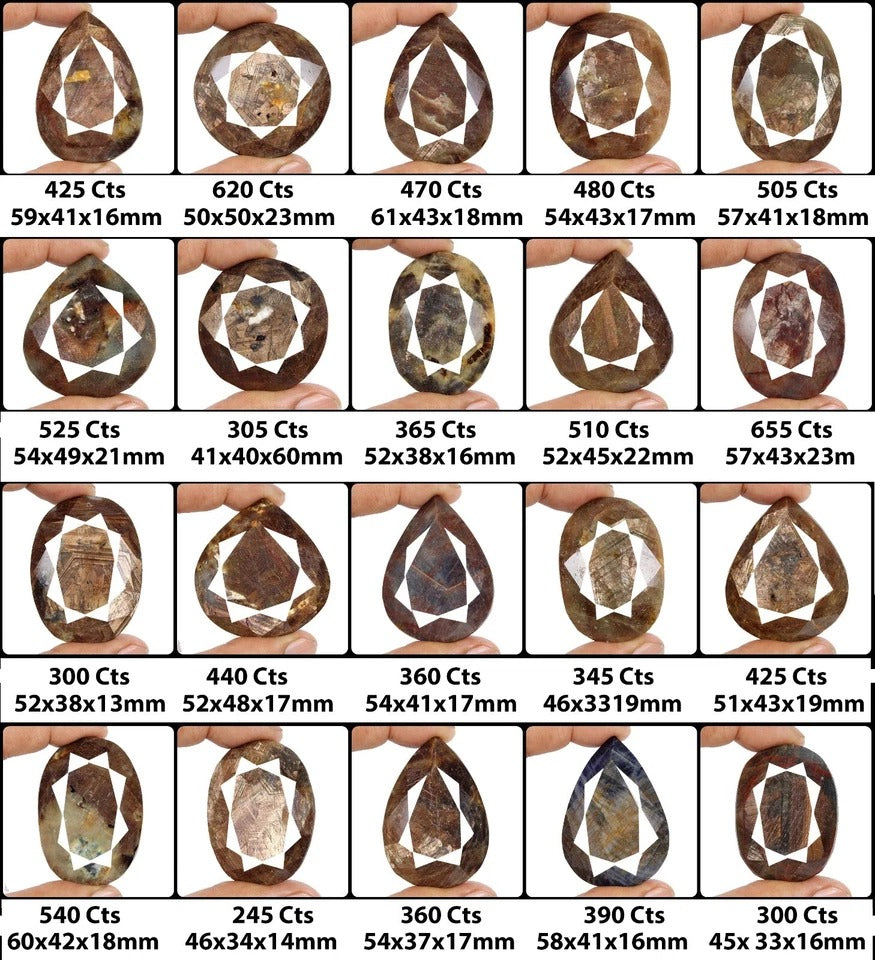 Certified 8265 Ct Natural Untreated Brown Sapphire Mix Cut Loose Gemstone~20 Pcs