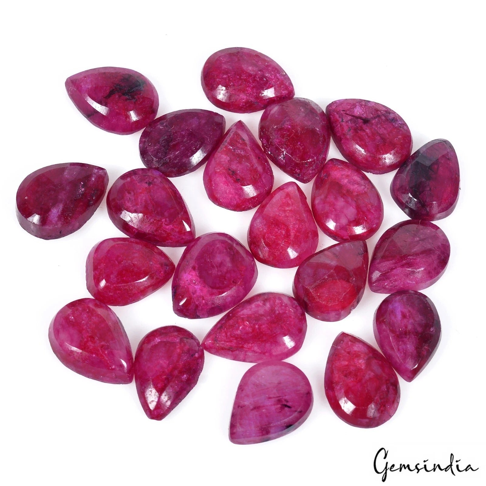 Beryl Lot, Loose Gemstone, Color Enhanced, Pink — 21 Pieces, 13mm to 15mm, 100 Ct