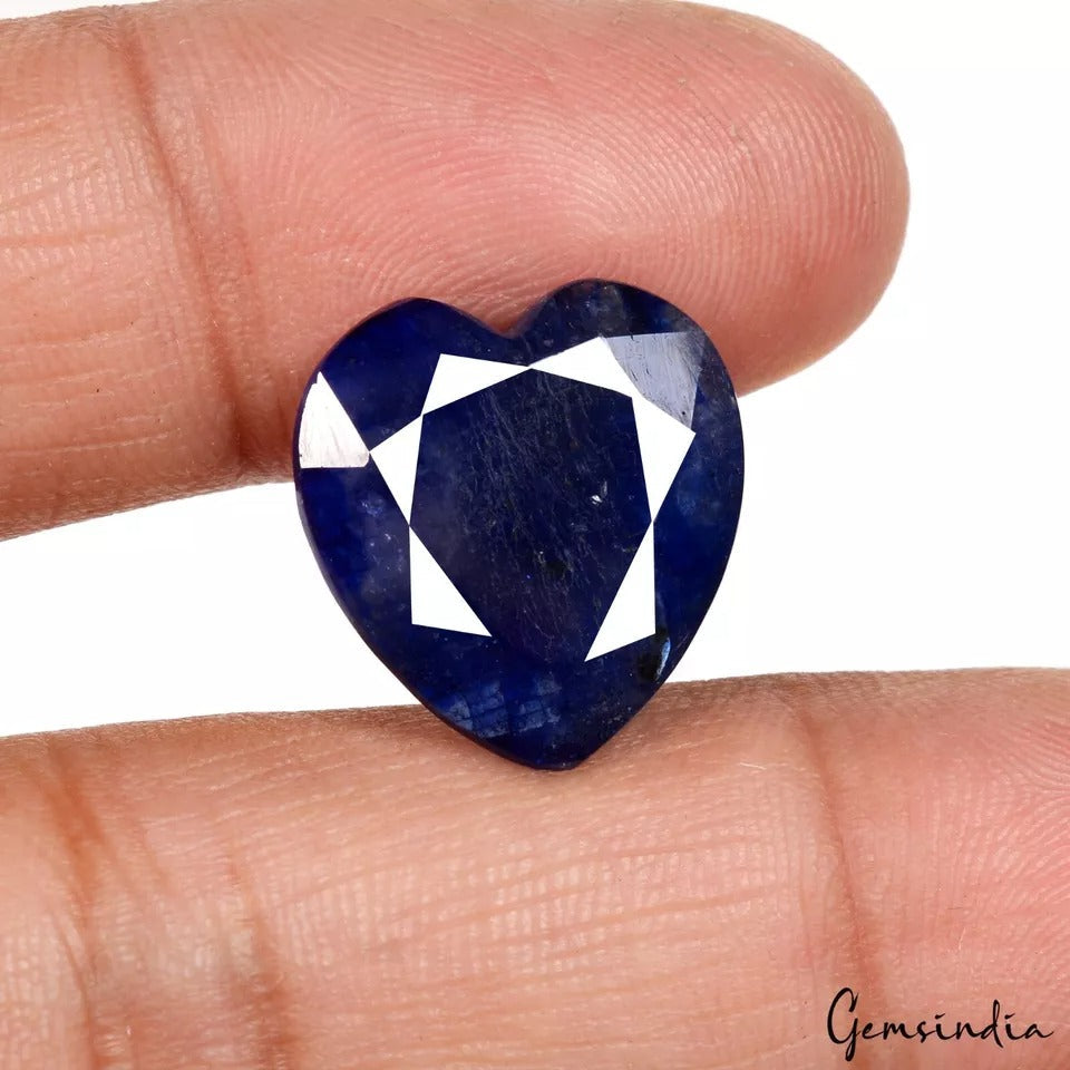 Certified 13.70Ct Natural Royal Blue Rare Sapphire Heart Cut Loose Precious Gem