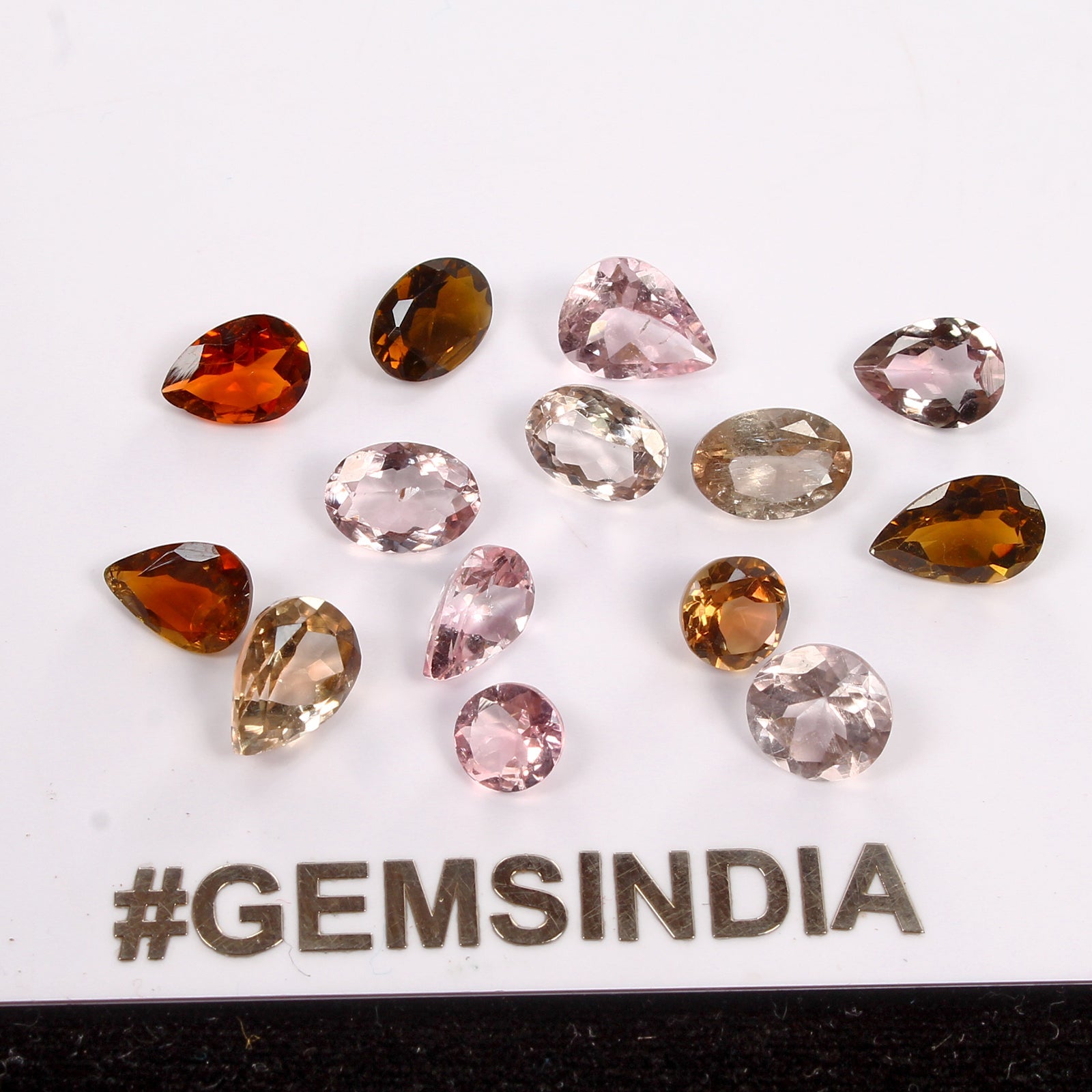 14 Pc Natural Multi color Tourmaline Mix Cut Loose Certified Gemstones~ 10.05 Ct