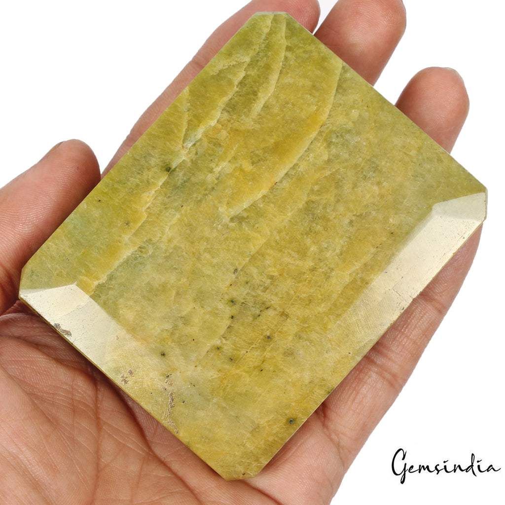 Certified 1500 Cts Natural Brazilian Yellow Green Emerald Octagon Huge Loose Gem