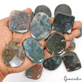 1600 Ct Natural Moss Agate Green/White Untreated Mix Cabochon 39-57mm Gemstones