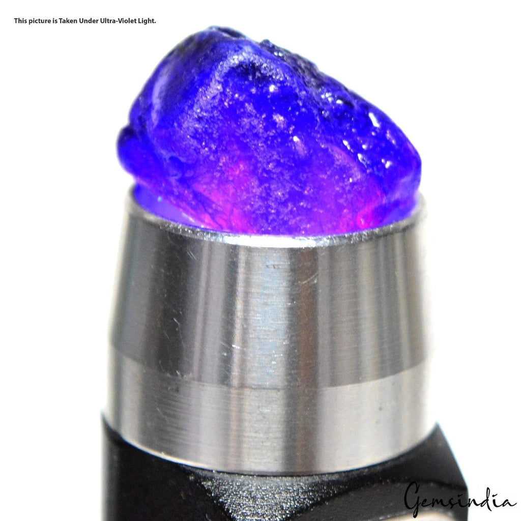 61.80 Cts Natural Sapphire Rough Vibrant Blue Certified Stunning Loose Gemstone