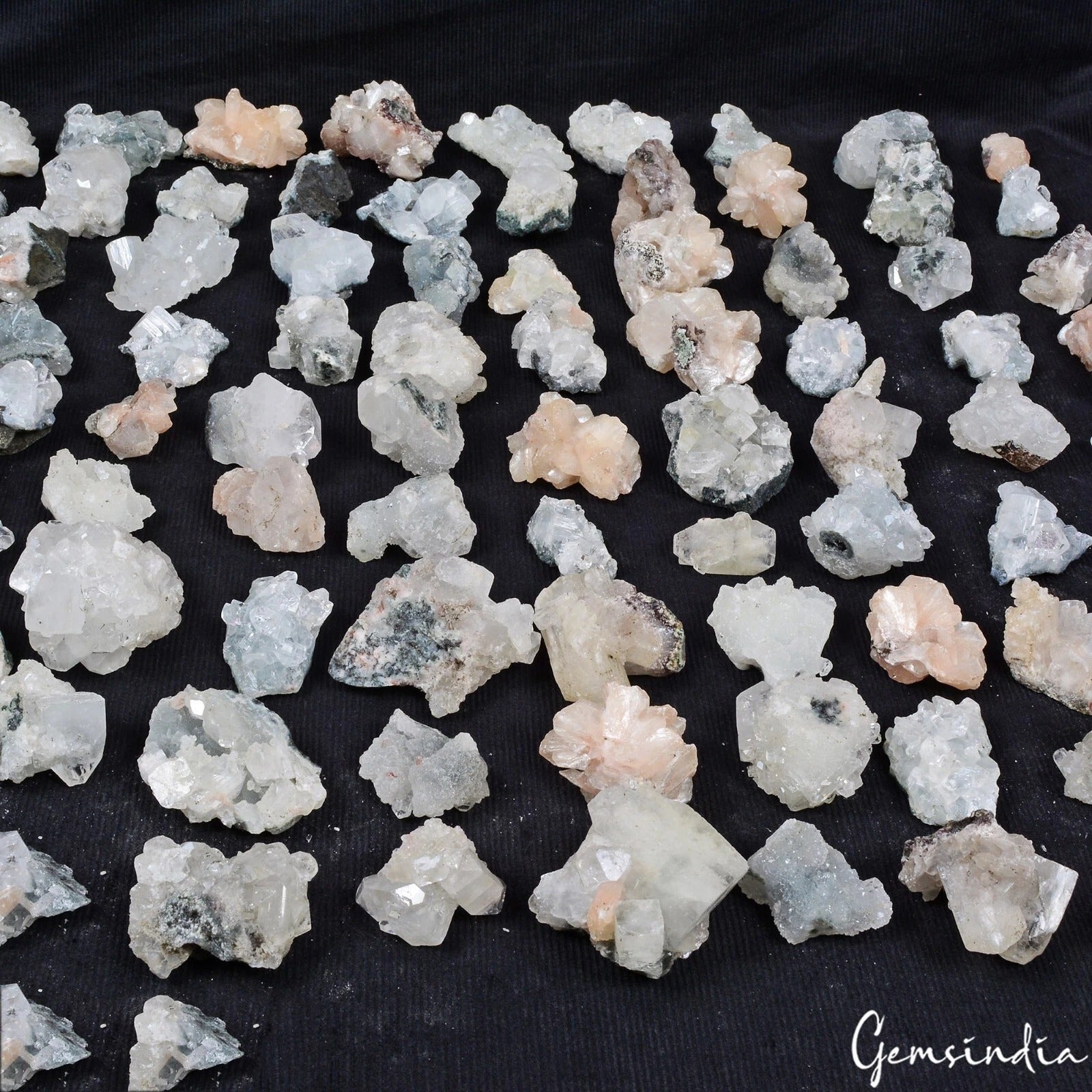 3 Kilo APOPHYLLITE Crystal Mineral Specimen Cluster Sugar DRUZY Natural INDIA