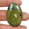 Natural Green Black Spiderweb Oval Cab Arizona Turquoise 56.90 Ct Loose Gemstone