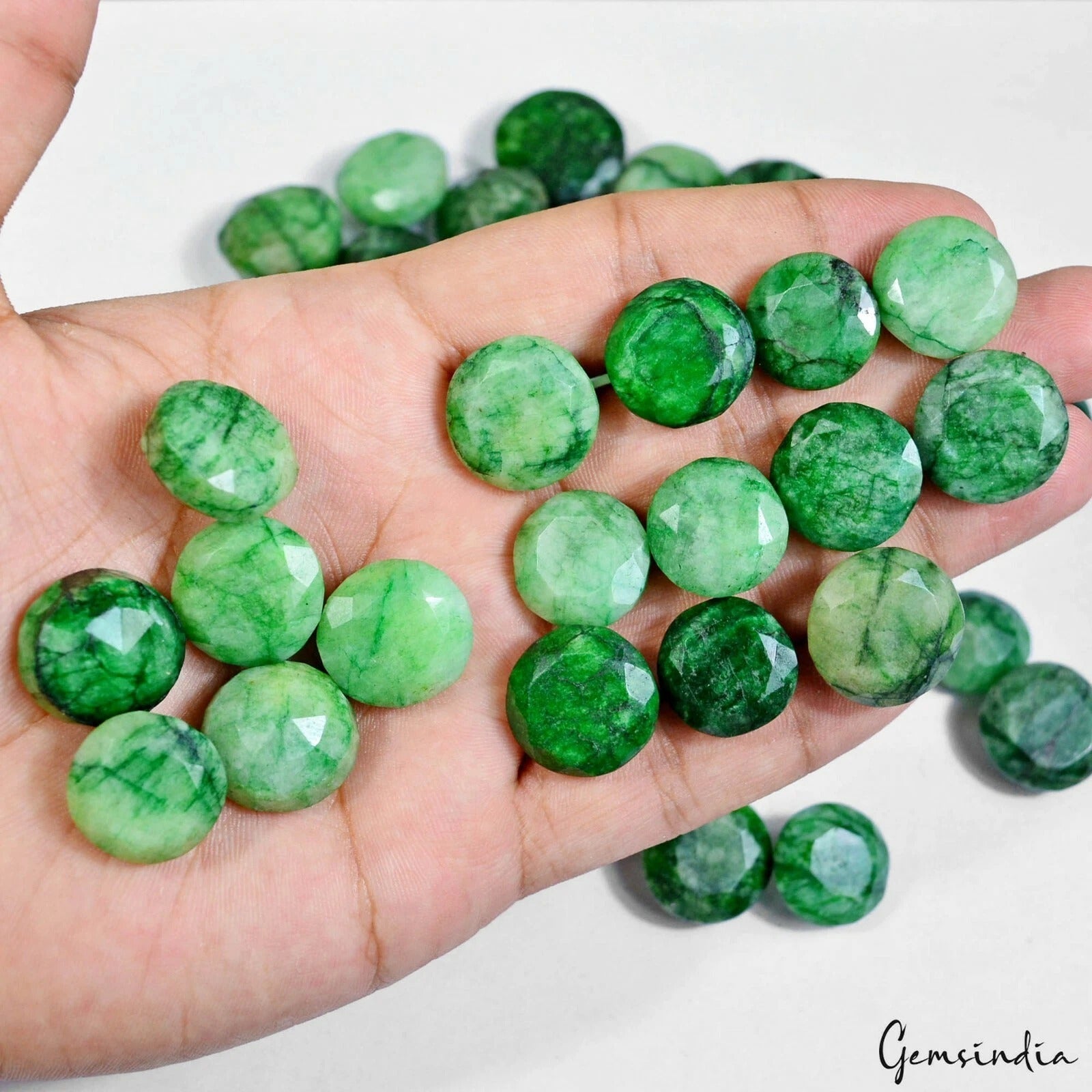 1300 Ct Natural Green Emerald 15-22mm Loose Round Cut Huge Gemstones, Brazil