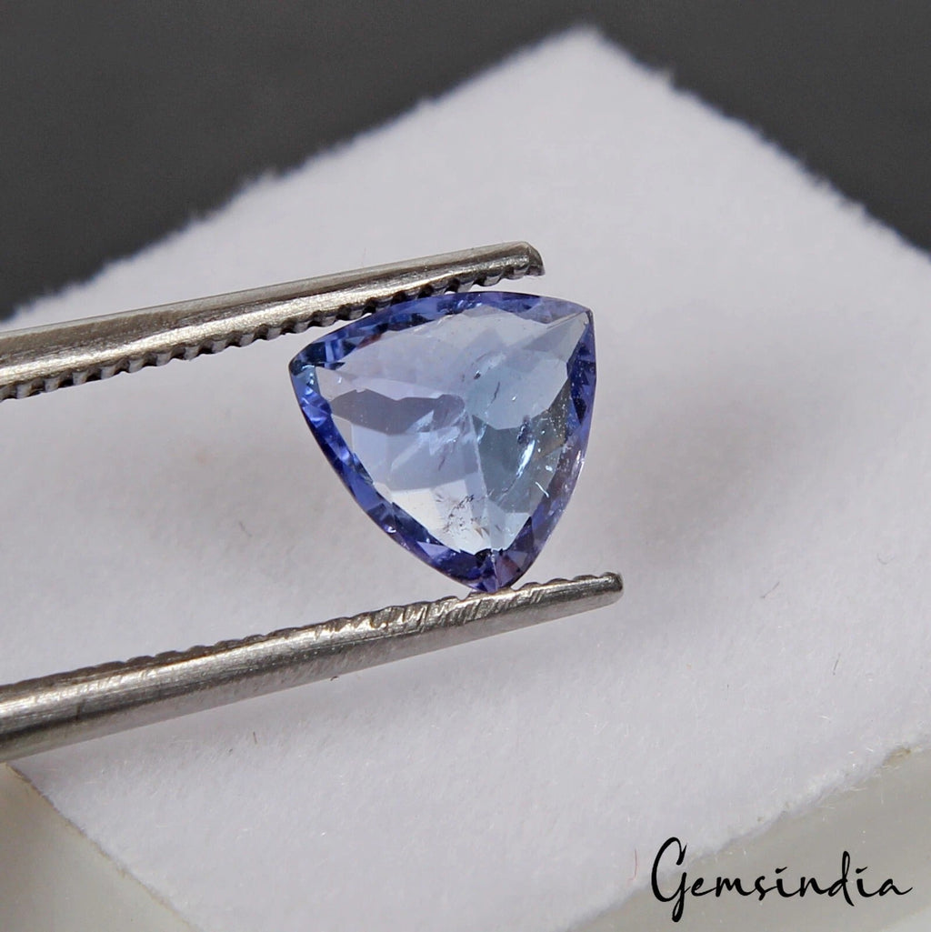 Certified 0.80 Cts Natural Flawless Tanzanite Blue 6mm Trillion Cut Gemstone