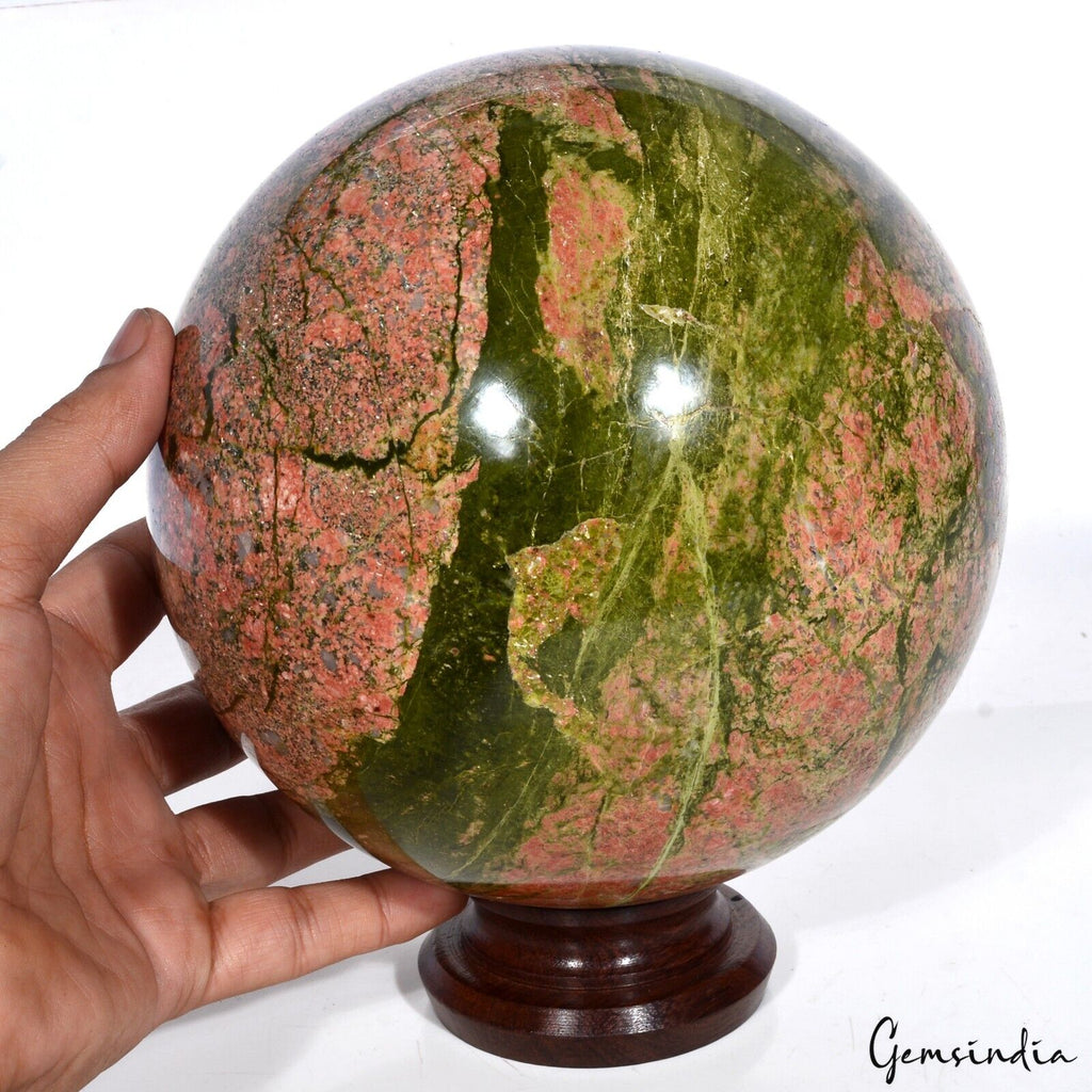 7.9 Kilo Unakite Ball Sphere Healing Crystal Natural Gemstone Mineral Polished