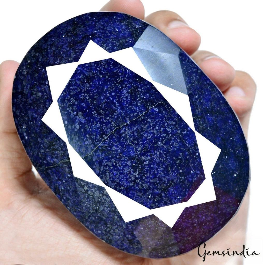 Huge 3340 Ct Natural Blue Sapphire Oval Faceted Earth Mined Gems From Madagascar