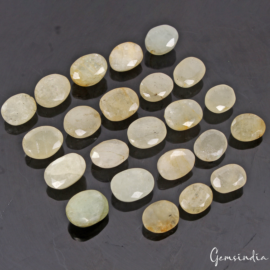 Beryl Lot, Loose Gemstone, Untreated, Yellow — 23 Pieces, 12mm to 16mm, 200 Ct, Brazil
