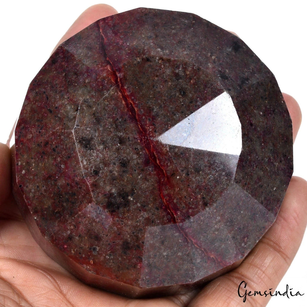 RARE 3000 Ct Natural HUGE Red Ruby Museum Grade 80x47mm Round Cut Loose Gemstone