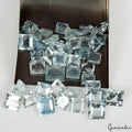 49.10 Cts Natural Santa Maria Blue Aquamarine Square Cut Loose Gemstones 5-8 mm
