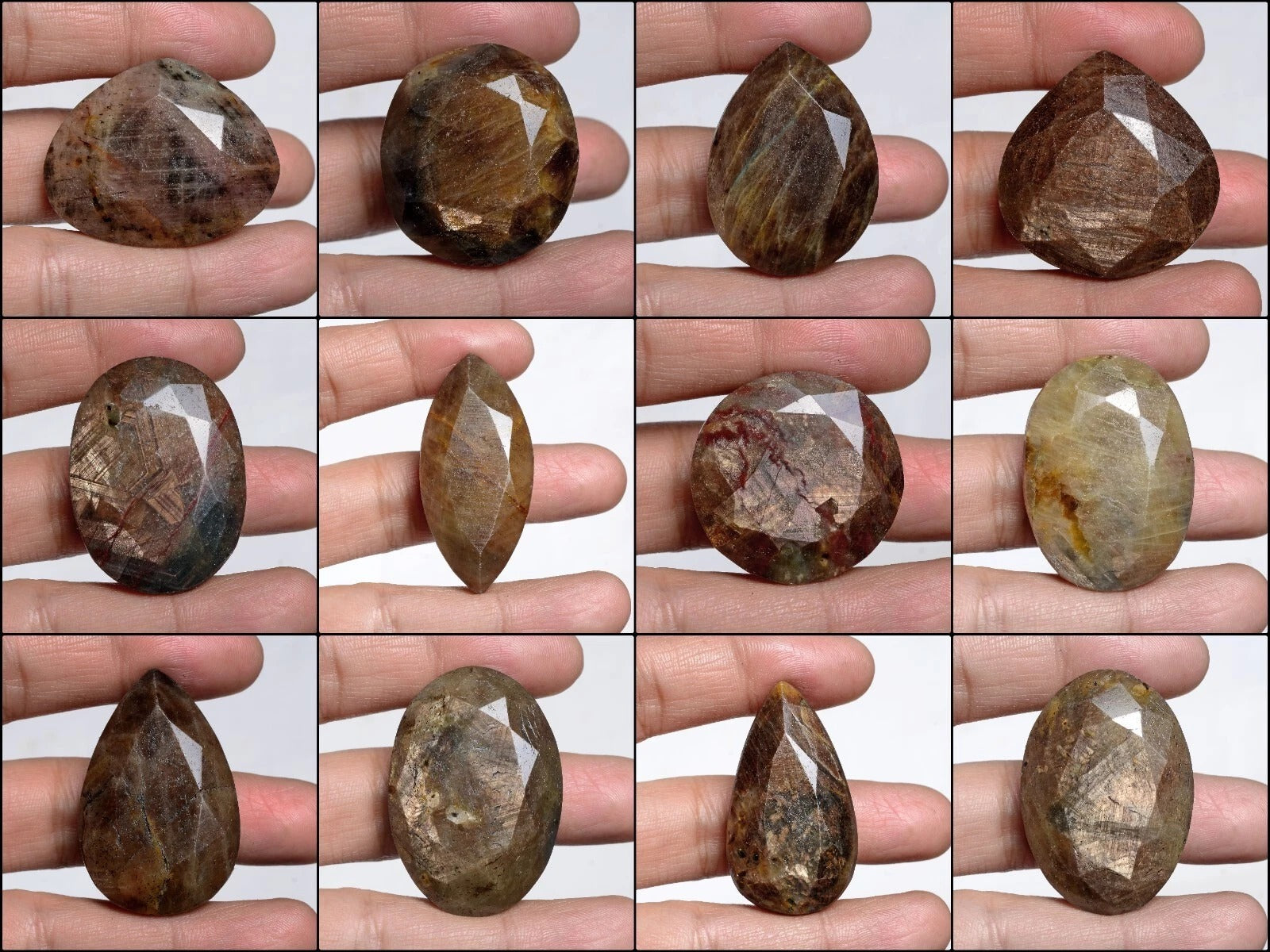 Sapphire Lot, Loose Gemstone, Oval,Pear, Round & Marquise Faceted, Untreated — 12 Pieces, 31mm to 49mm, 2050 Ct, Madagascar