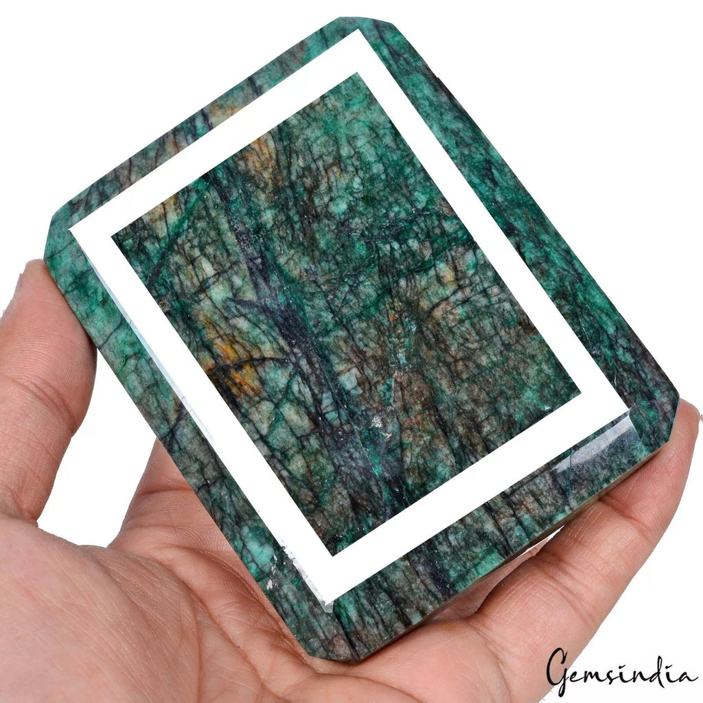 2410 Ct Natural Green Emerald Octagon Cut Loose Earth mined Huge Brazil Gemstone