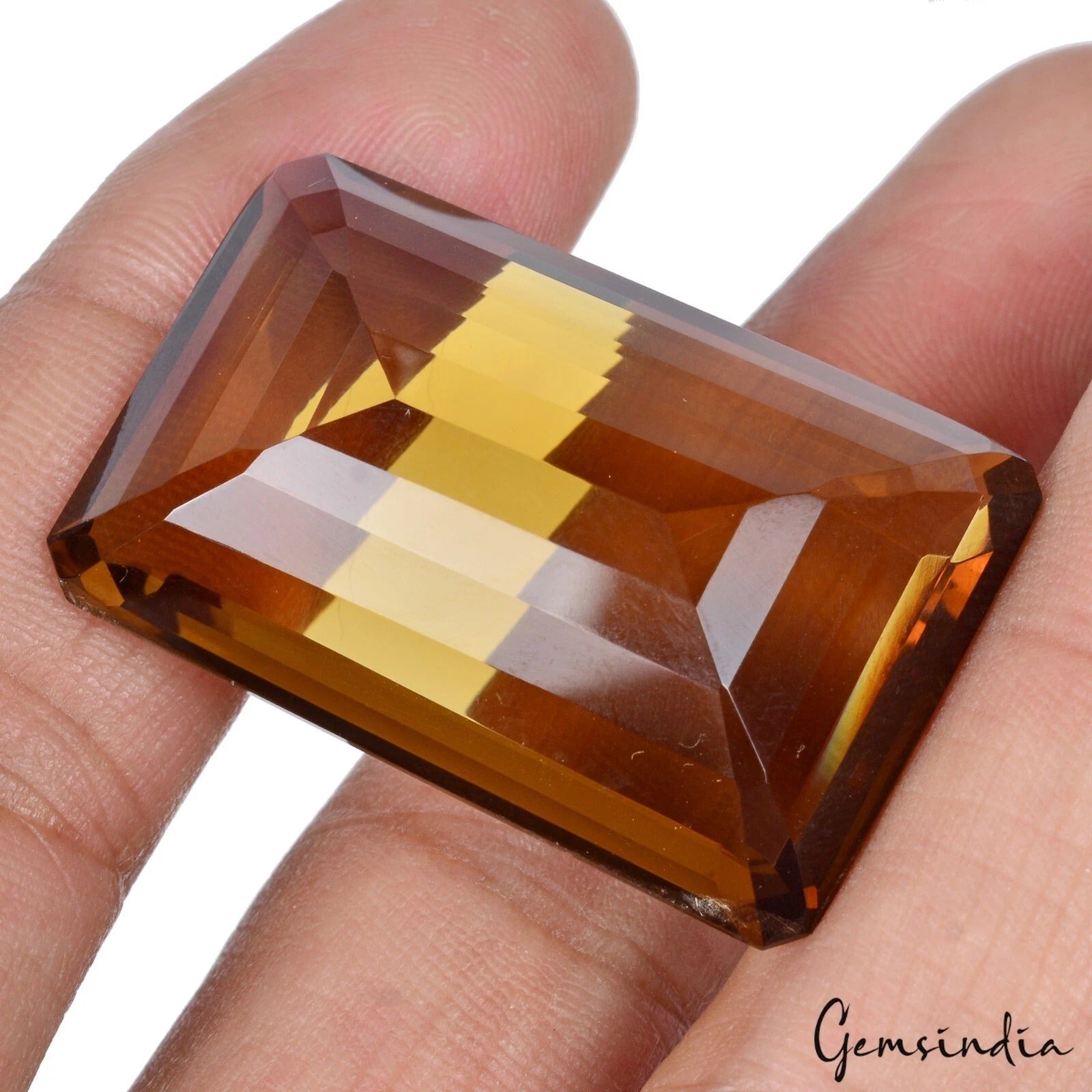 71.80 Ct.Ravishing Color! Natural Gold Yellow Citrine Perfect Shape&Clean Gem