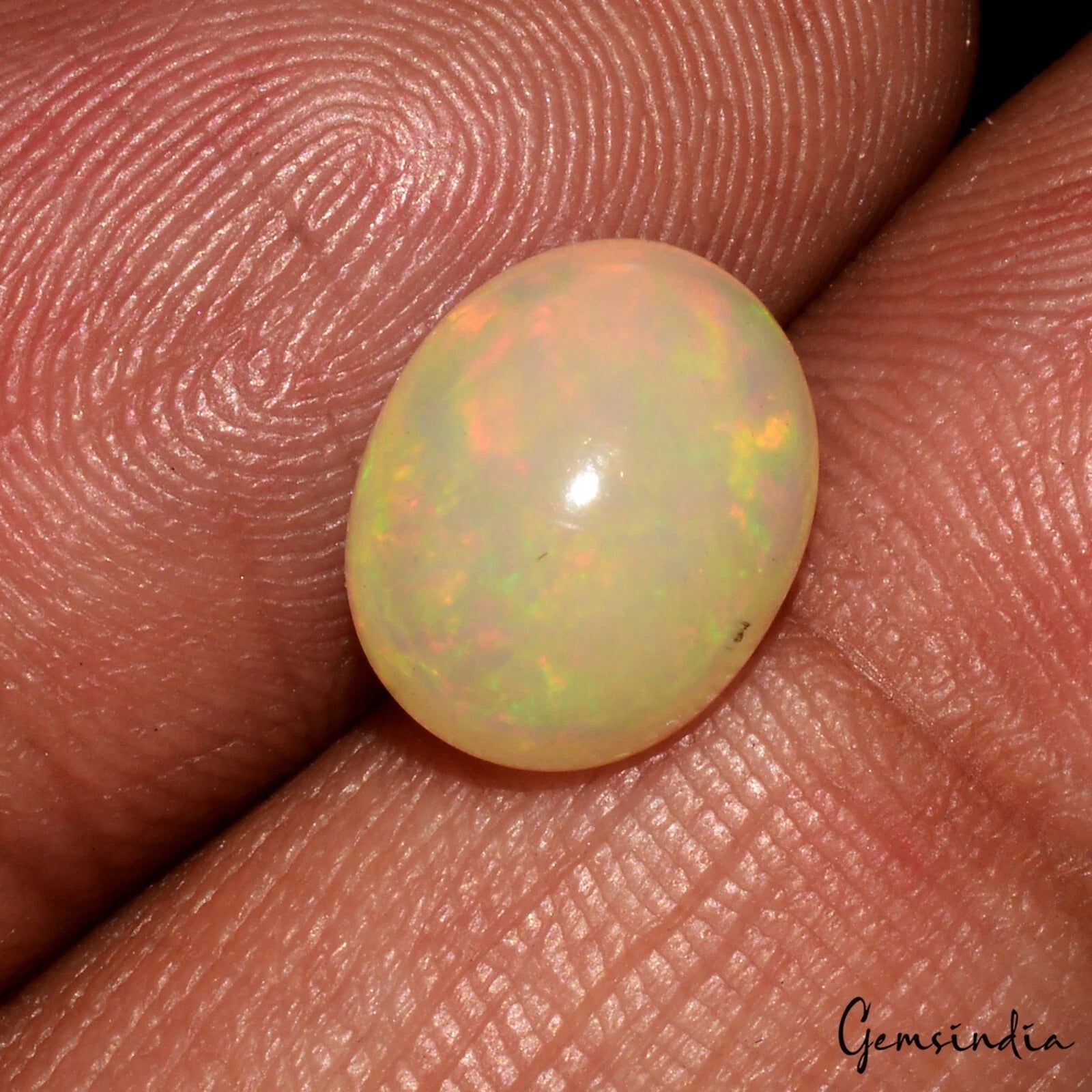 2.00 Ct Natural Untreated Multi Shine Welo Opal Oval Cab Loose Gems For Jewelry